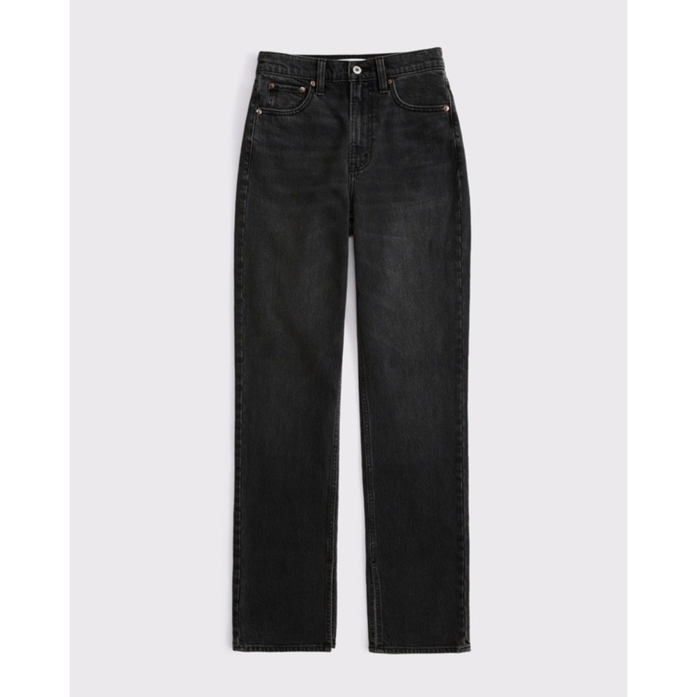 Abercrombie & Fitch Ultra High Rise 90s Straight Gray Jeans 5-Pocket 30/10 - Picture 12 of 12